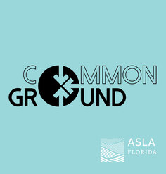 Common Ground conference logo centered on light blue background