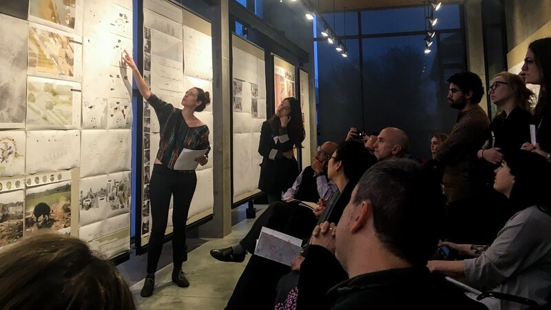 Gaëlle presenting her project for the Yamuna Research Project focused on Jaipur, India