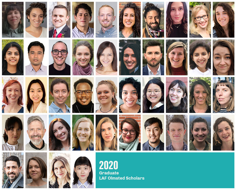 Grid of headshots of the 2020 Graduate LAF Olmsted Scholars