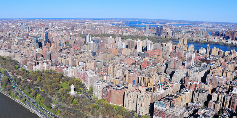 A view of Manhattan from above