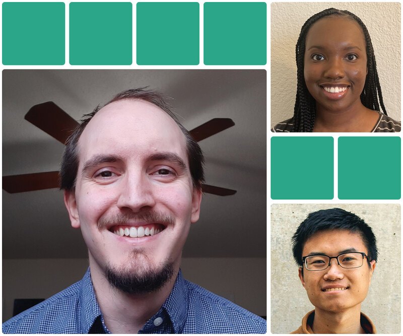 Headshots of the 3 inaugural Zwier/Permaloc scholarhip winners