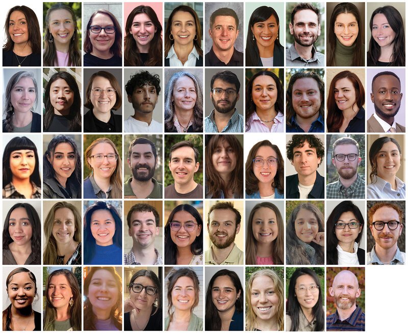 A grid of headshots of the 49 graduate 2025 LAF Olmsted Scholars