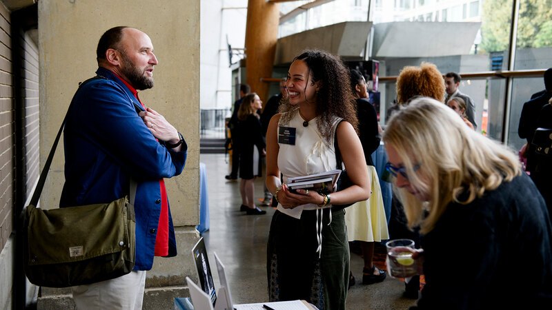 LAF Fellow David Buckley Borden speaks with attendees at the 2025 LAF Innovation + Leadership Symposium