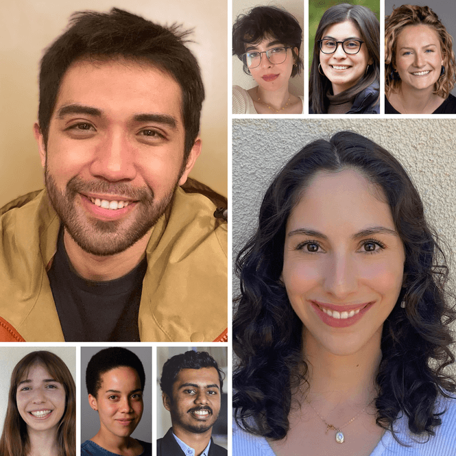 Headshots of the 2 LAF Olmsted Scholar winners and 6 Finalists