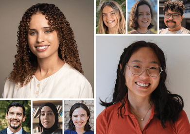 Headshots of the two 2024 winners and six finalists