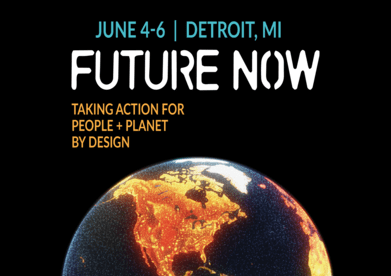 image of a globe on black background with event text 