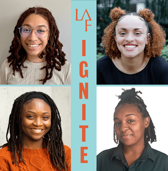 A grid of four headshots of the first LAF Ignite recipients