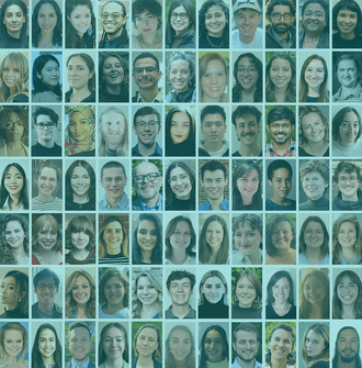 A grid of headshots of 77 of the 2023 LAF Olmsted Scholars