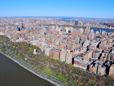 A view of Manhattan from above