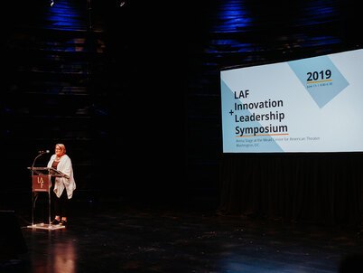 LAF President Stephanie Rolley opens the 2019 LAF Innovation + Leadership Symposium