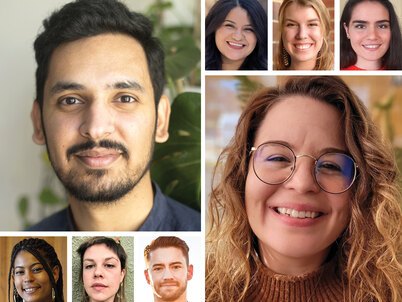 Headshots of the 2 LAF Olmsted Scholar winners and 6 Finalists