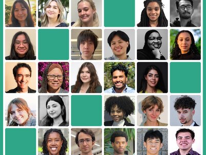 headshot grid of scholarship winners