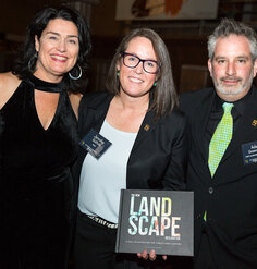 LAF CEO Barbara Deutsch with outgoing President Jennifer Guthrie and incoming President Adam Greenspan