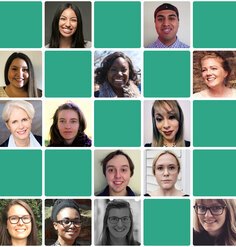 Grid with 14 headshots of LAF's 2019 Scholarship Winners