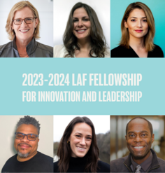 The 2023-24 cohort of LAF Fellows smiles